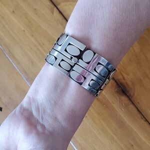 Sterling silver vintage chunky bracelet